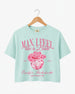 Man, I Feel Like A Bride & Let's Go Girls Disco Crop Top Chalky Mint