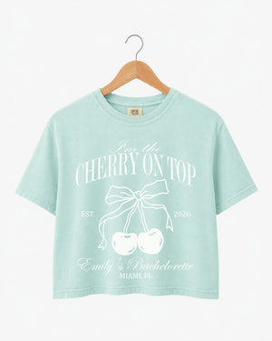 She's The Cherry On Top Crop Top Chalky Mint