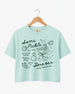 Same Pickle Forever & Last Pickle She'd Ever Tickle Crop Top Chalky Mint