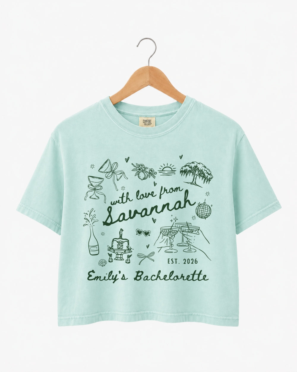 With Love from Savannah Crop Top Chalky Mint
