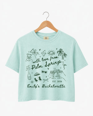 With Love from Palm Springs Crop Top Chalky Mint