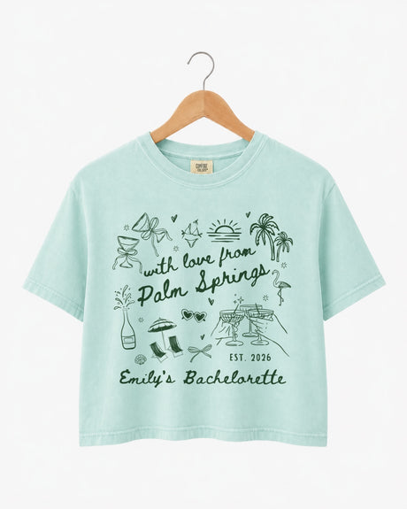 With Love from Palm Springs Crop Top Chalky Mint