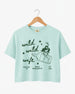 Wild Wild Wife Cowgirl Tequila Crop Top Chalky Mint