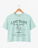 Last Toast on The Slopes Martini Crop Top Chalky Mint