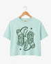 Settlin' Down & Saddlin' Up Cowgirl Boots Crop Top Chalky Mint