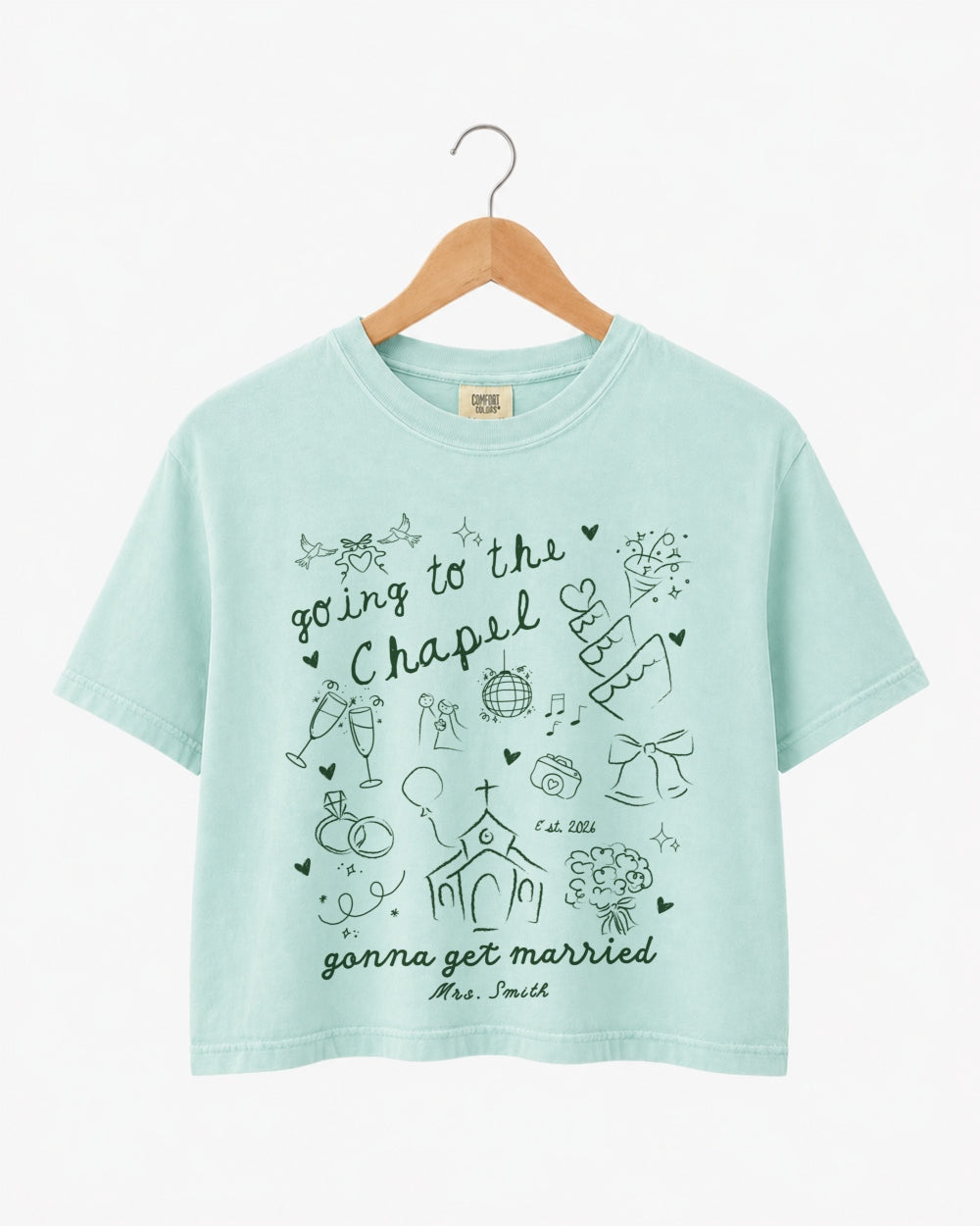 Going To The Chapel Crop Top Chalky Mint