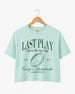 Last Play Before the Big Day - Football Crop Top Chalky Mint