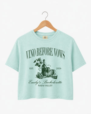 Vino Before Vows Crop Top Chalky Mint