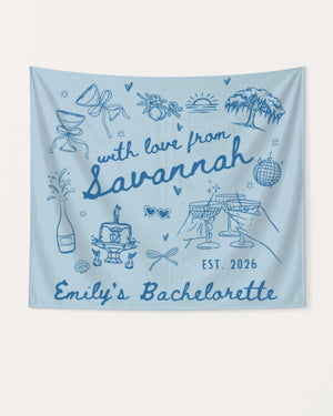 With Love from Savannah Banner Chambray