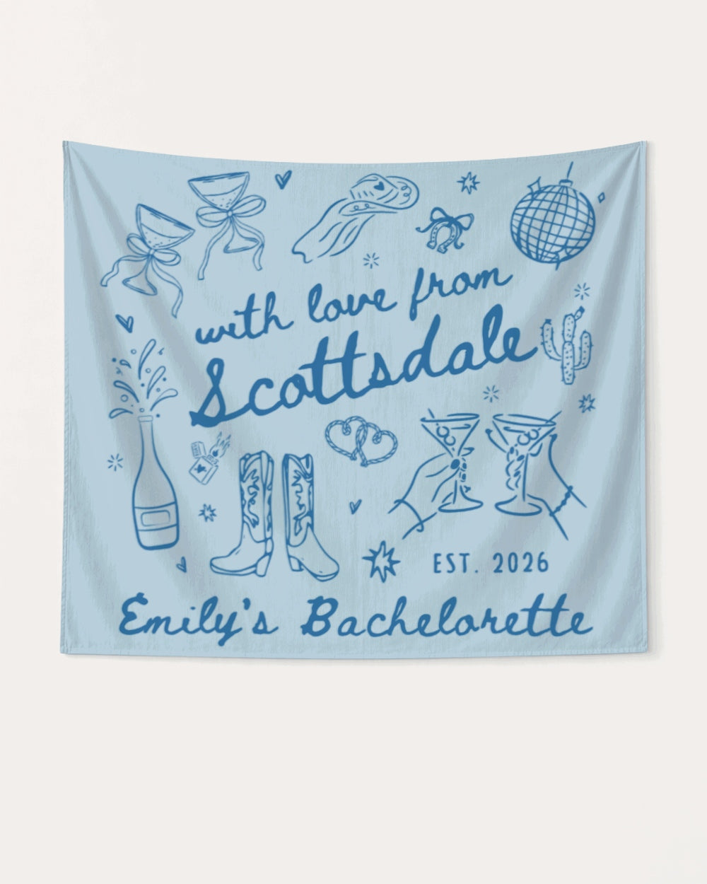 With Love from Scottsdale Banner Chambray