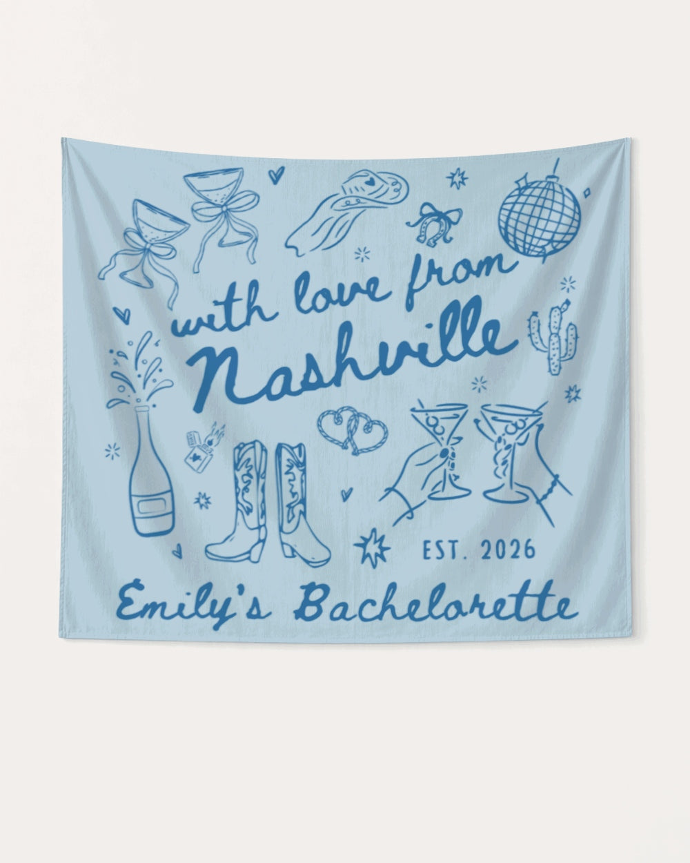With Love from Nashville Banner Chambray