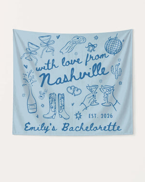 With Love from Nashville Banner Chambray