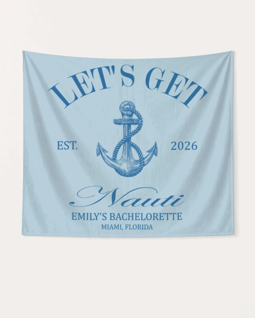 Let's Get Nauti Banner Chambray