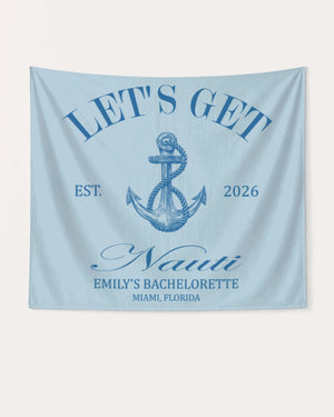 Let's Get Nauti Banner Chambray