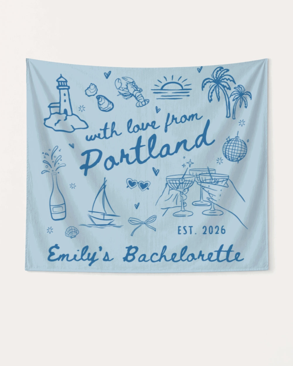 With Love from Portland Banner Chambray