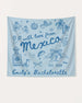 Vintage line-art bachelorette banner with hand-drawn Mexico destination theme. Personalized with bride name, year, and trip details for the full bachelorette crew heading south of the border.