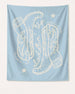 Settlin' Down & Saddlin' Up Cowgirl Boots Banner Chambray