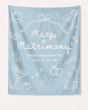 Margs & Matrimony Banner Chambray