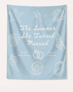 The Summer She Turned Married Banner Chambray