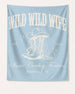 Vintage western-style bachelorette party banner with script lettering and cowgirl bride theme. Personalized with bride name, year, and destination city for the Nashville or any destination bach crew.
