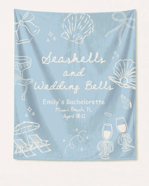 Seashells & Wedding Bells Banner Chambray