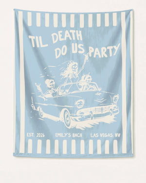 Bride or Die and Ride or Die Stripes Banner Chambray