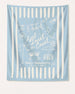 Last toast on the coast - Stripes Banner Chambray