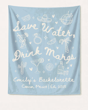 Save Water Drink Margs Banner Chambray
