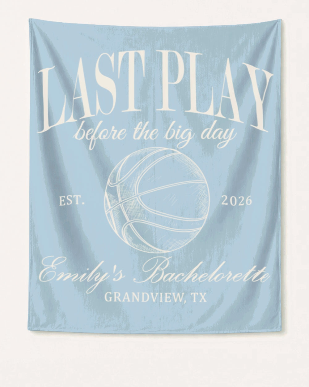 Last Play Before the Big Day - Basketball Banner Chambray