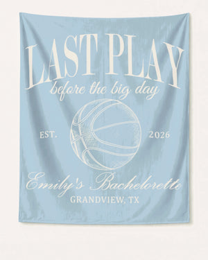 Last Play Before the Big Day - Basketball Banner Chambray