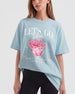 Man, I Feel Like A Bride & Let's Go Girls Disco T-Shirt Chambray