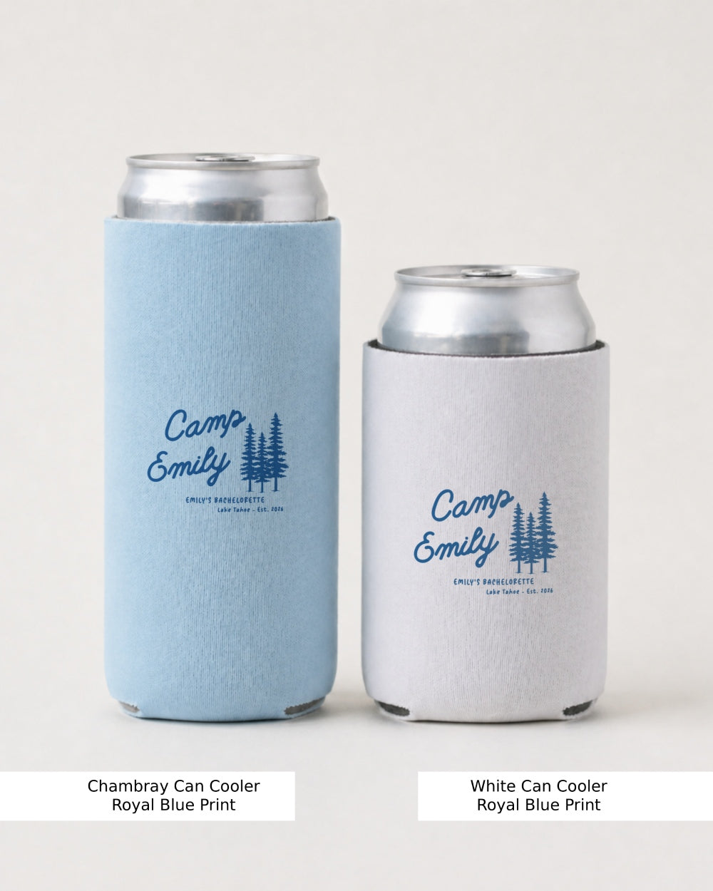 Camp Name Can Cooler Chambray