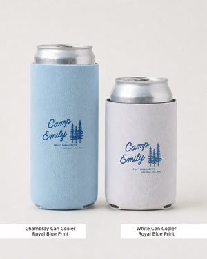 Camp Name Can Cooler Chambray