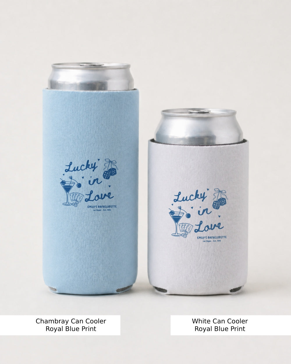Lucky In Love Can Cooler Chambray