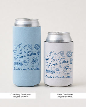 with love from Napa Valley Can Cooler Chambray