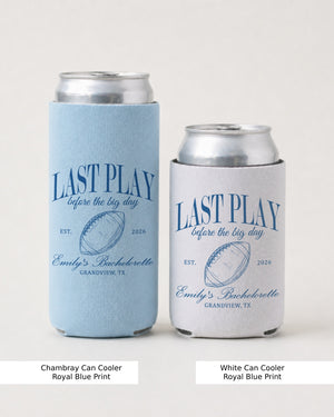Last Play Before the Big Day - Football Can Cooler Chambray
