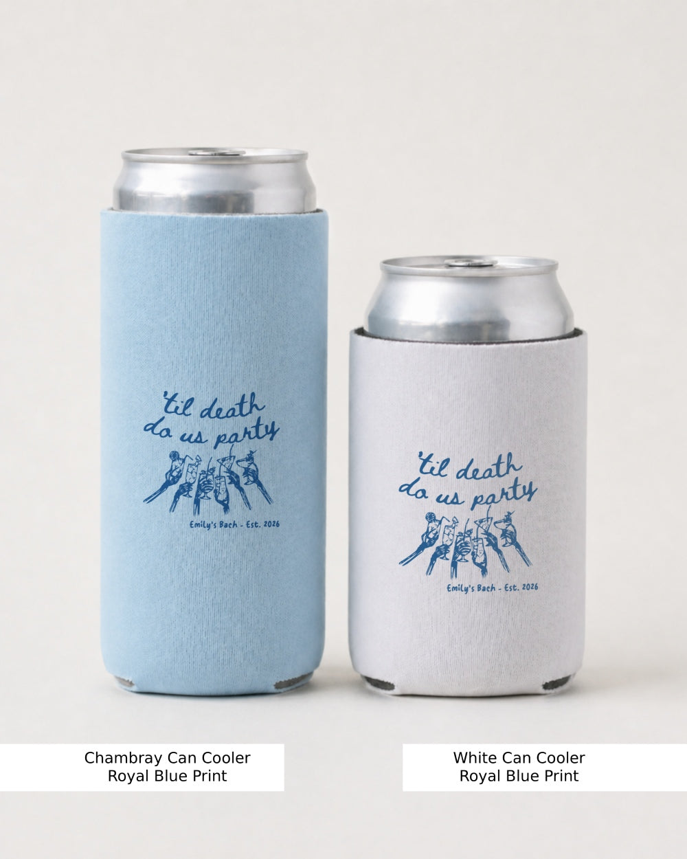 Til death do us party Can Cooler Chambray