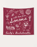Personalized winery bachelorette backdrop with Sonoma design for bride party decor