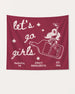 Cowgirl-themed bachelorette bottle banner with vintage line-art illustration and hand-drawn script. Personalized with bride name, city, and year for the whole bachelorette crew.