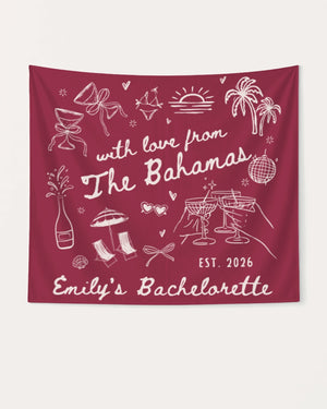 With Love from The Bahamas Banner Crimson
