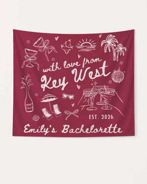 With Love from Key West Banner Crimson