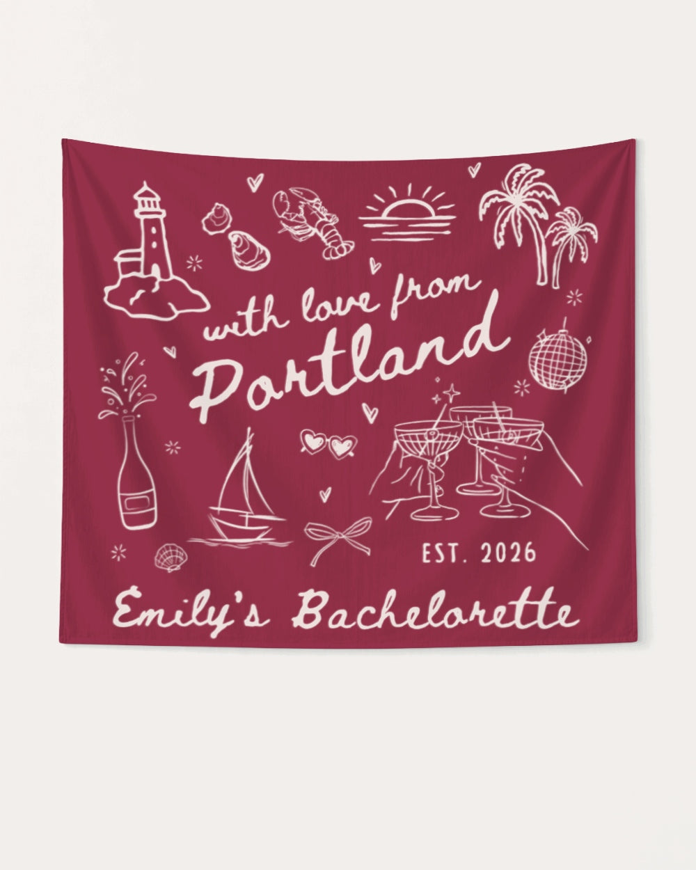 With Love from Portland Banner Crimson