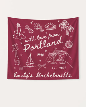 With Love from Portland Banner Crimson
