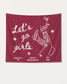 Party banner for a bachelorette celebration, vintage line-art design with boots and martini art. Personalized with bride name, destination city, and year for the full crew.
