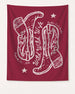 Personalized cowgirl bride backdrop with cowboy boot design for bachelorette party decor