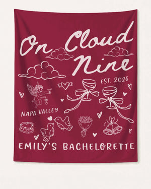 On Cloud Nine Banner Crimson