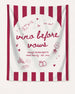 Vino Before Vows Banner Crimson