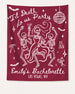 Til death do us party - Dancing Skeletons Banner Crimson