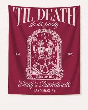 Til death do us party - Tarot-inspired Banner Crimson
