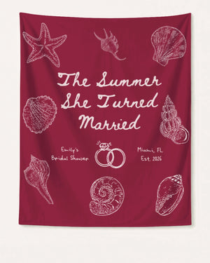 The Summer She Turned Married Banner Crimson